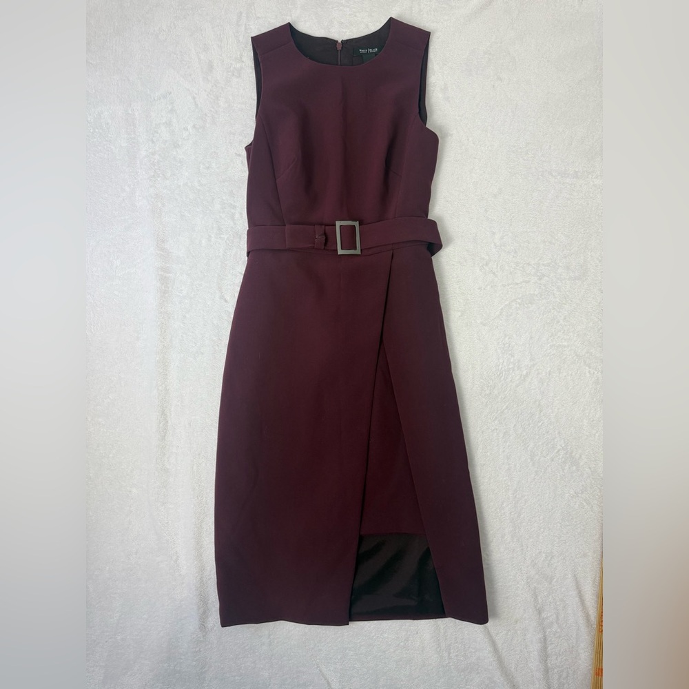 White House Black Market Maroon Dress size 2